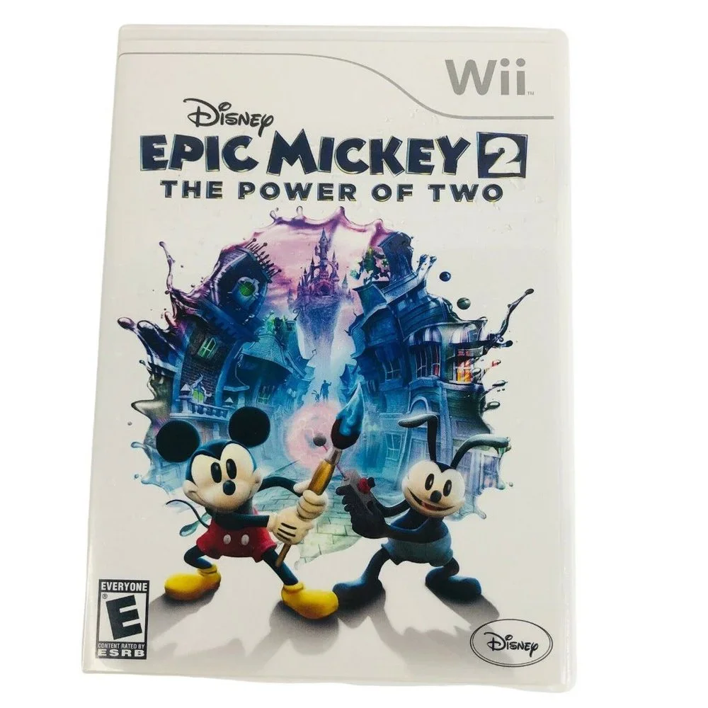 Disney Epic Mickey 2 The Power Of 2 Nintendo WII Complete Manual‎ Manual Disc